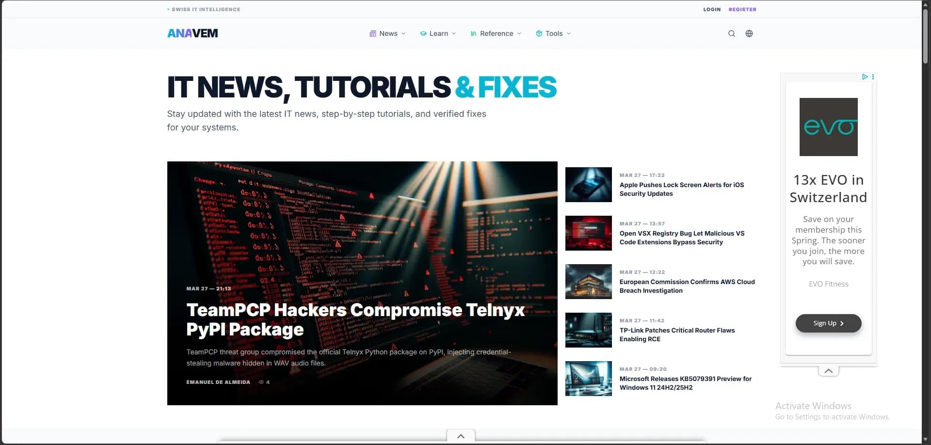 anavem.com screenshot